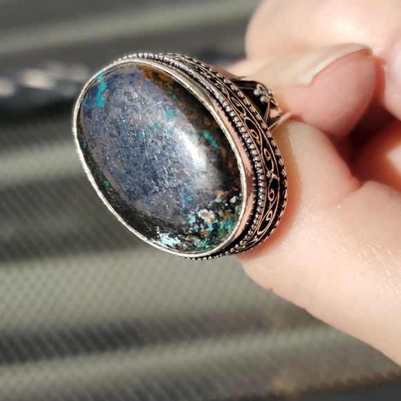 New Azurite 925 Silver Ring. - Picture 3 of 16